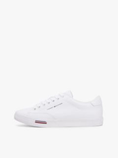 Vulcanized Leather Mix Sneaker — White 7