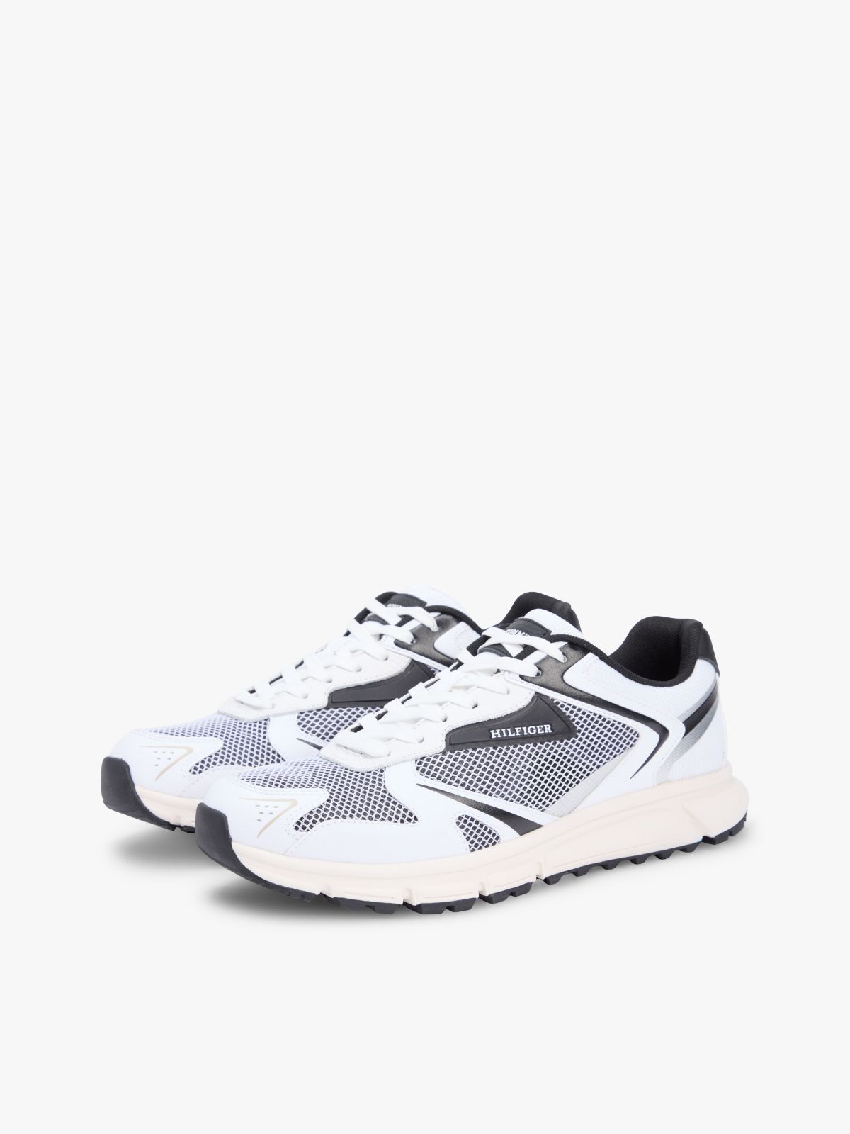 Mix Media Runner Sneaker — Black