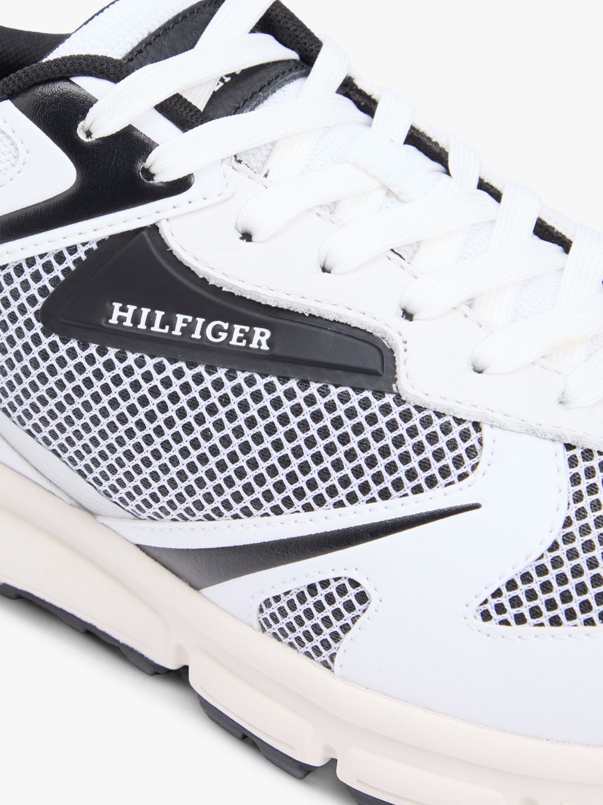 Mix Media Runner Sneaker — Black
