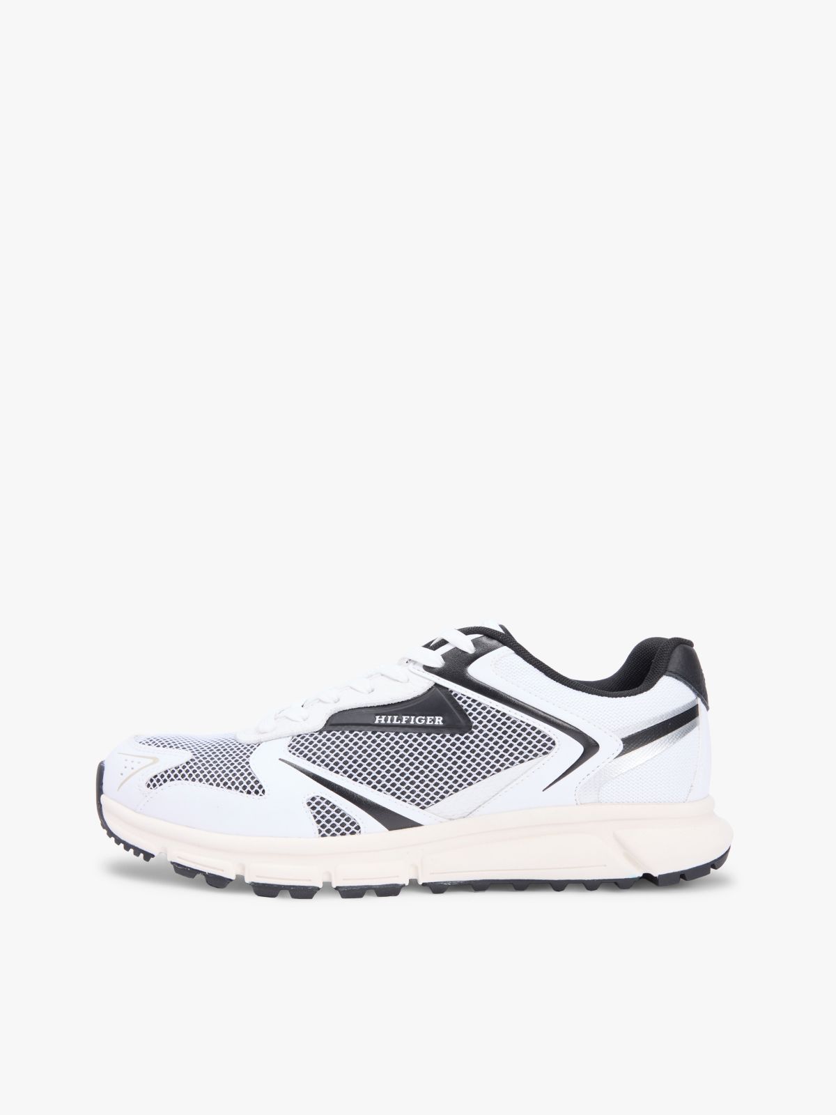 Mix Media Runner Sneaker — Black