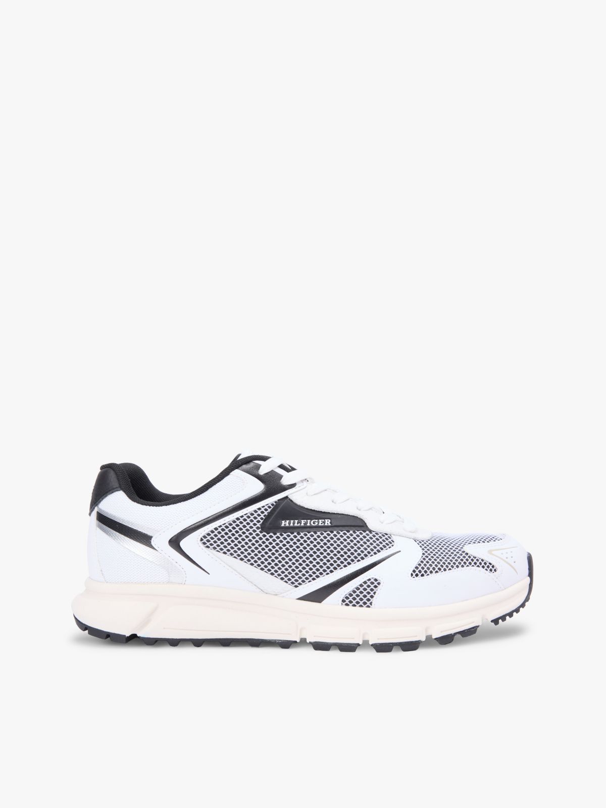Mix Media Runner Sneaker — Black
