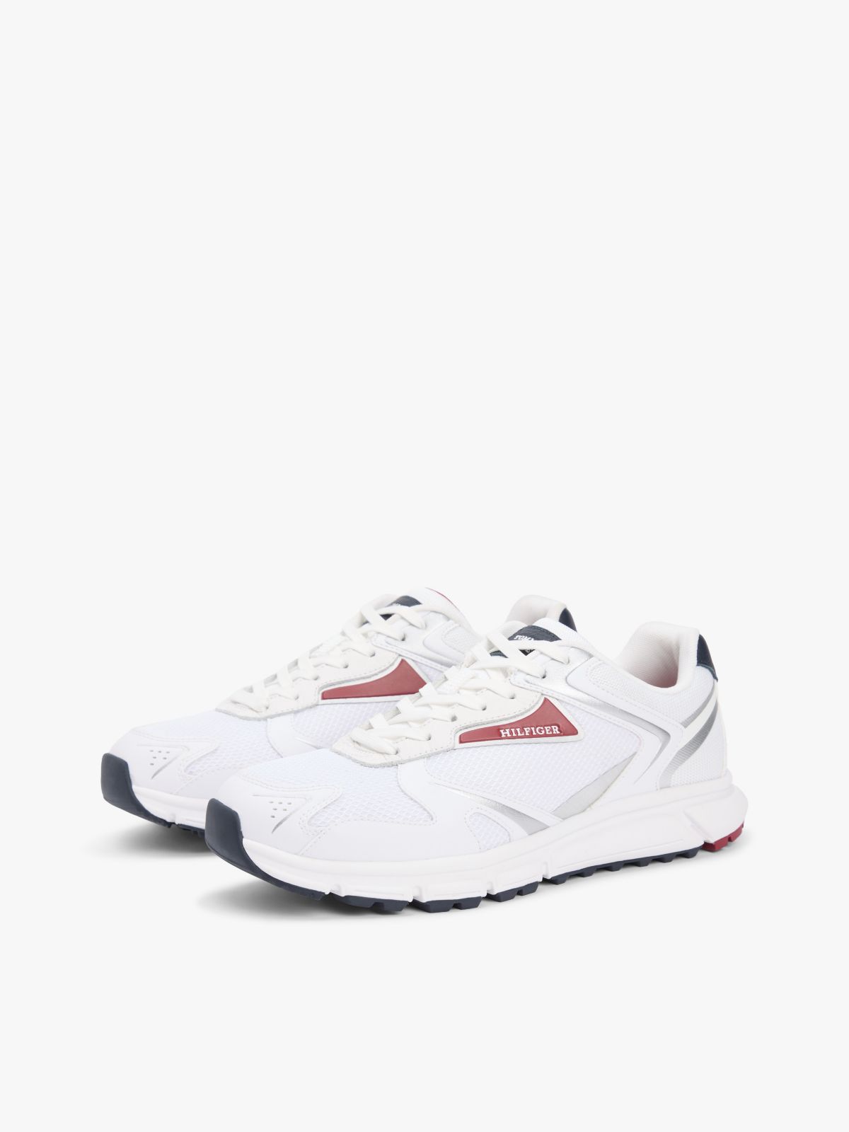 Mix Media Runner Sneaker — White