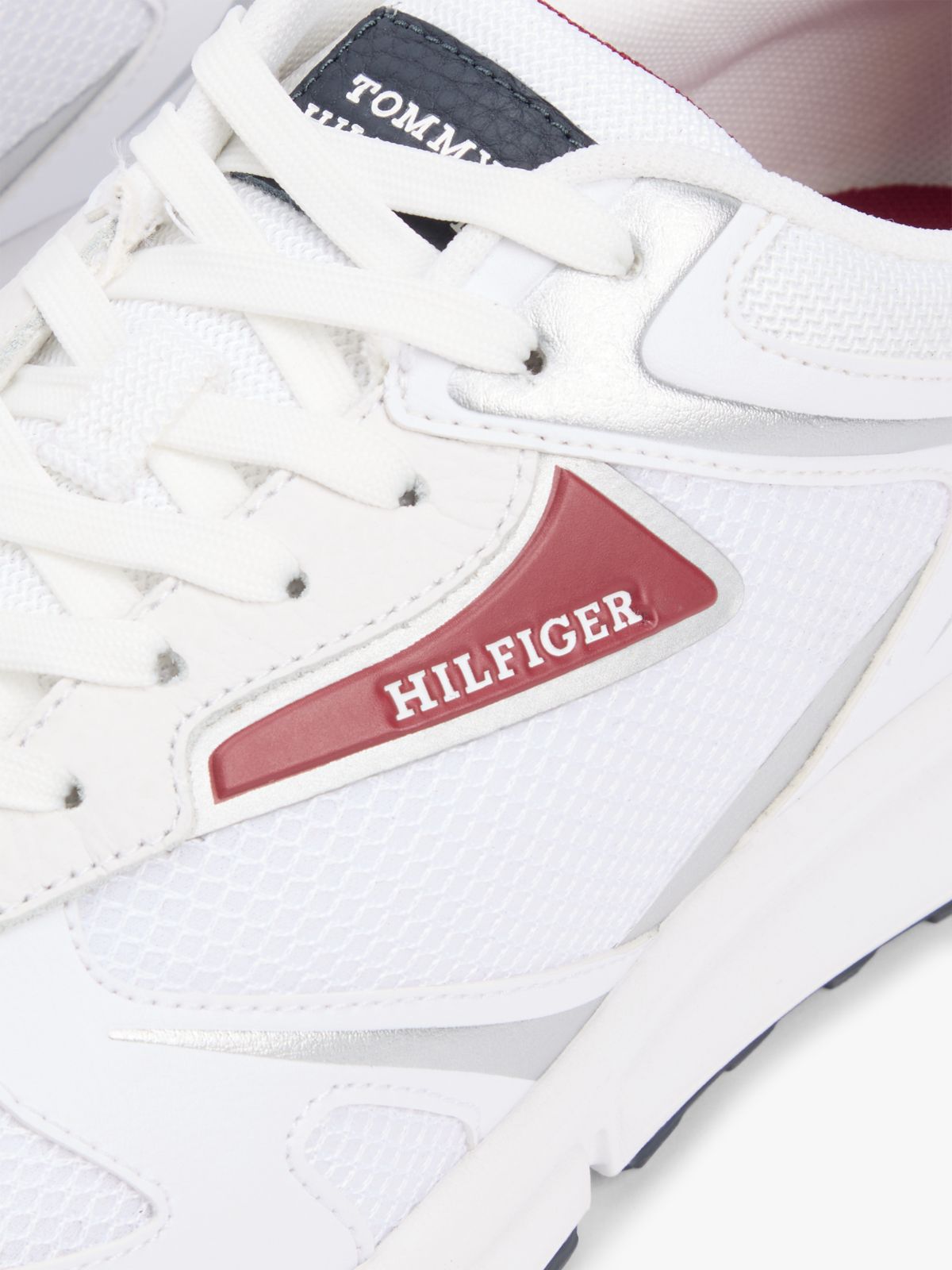 Mix Media Runner Sneaker — White