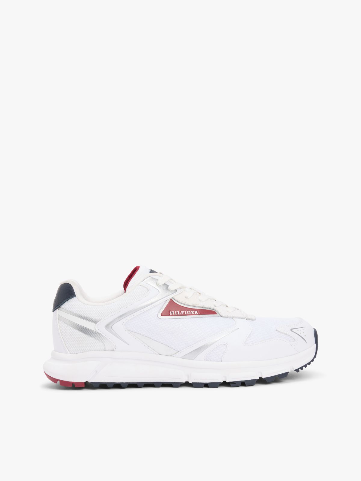 Mix Media Runner Sneaker — White