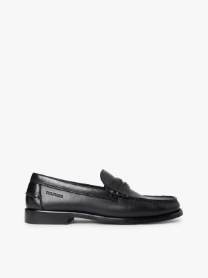 Leather Penny Loafer, Black
