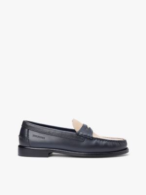 Leather Penny Loafer, Navy