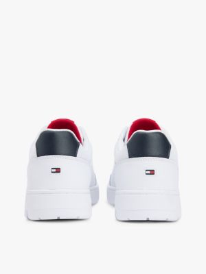 Мужские кроссовки Tommy Hilfiger Lightweight Leather Mix Court, цвет: Белый — фото 4