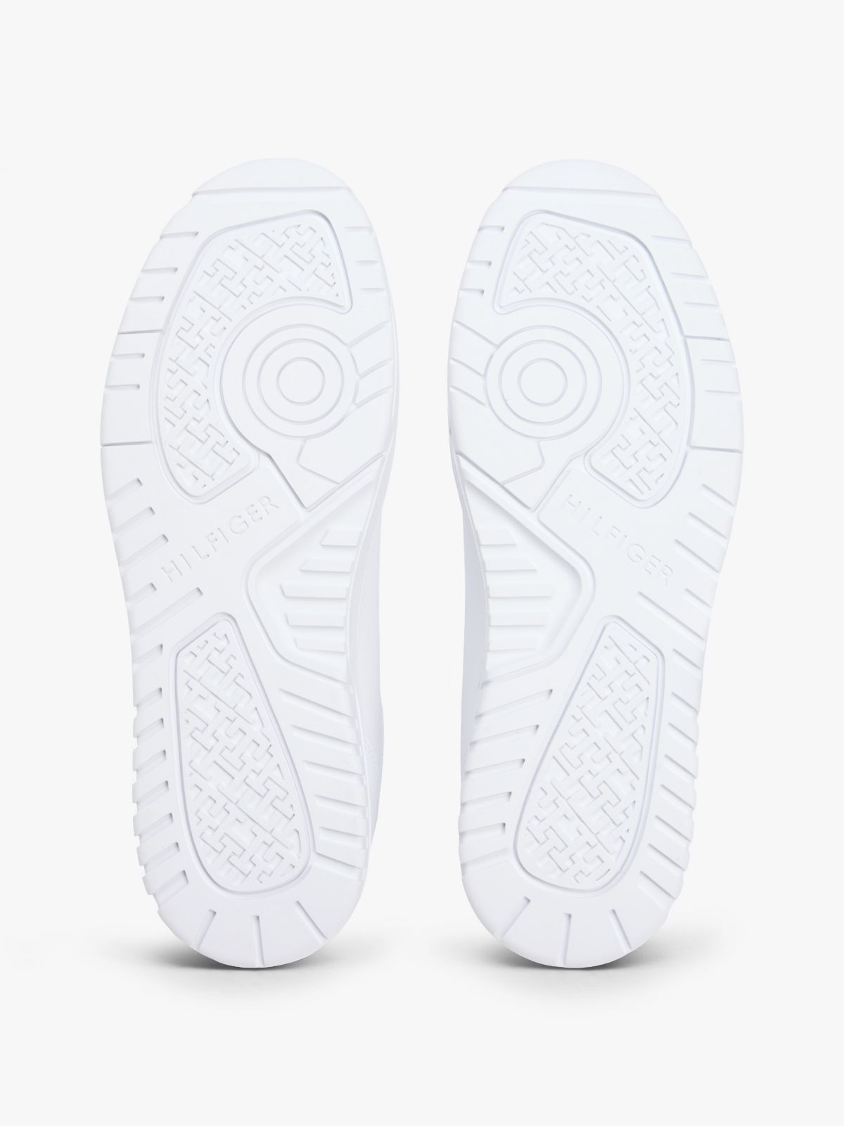 Lightweight Leather Mix Court Sneaker — White