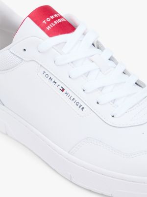 Мужские кроссовки Tommy Hilfiger Lightweight Leather Mix Court, цвет: Белый — фото 6