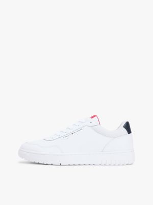 Мужские кроссовки Tommy Hilfiger Lightweight Leather Mix Court, цвет: Белый — фото 7