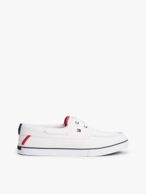 Canvas Boat Shoe, Red/White/Blue