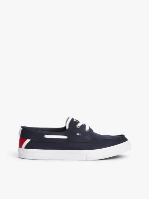 Canvas Boat Shoe, Navy