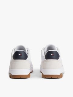 Mixed-Media Court Sneaker — White 4