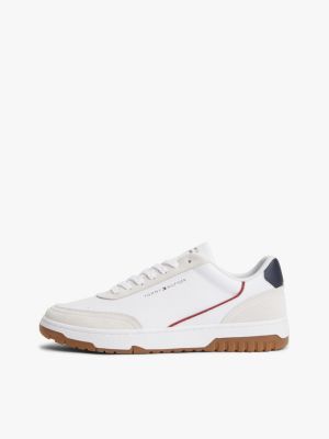 Мужские кроссовки Tommy Hilfiger Mixed-Media Court, цвет: Белый — фото 7