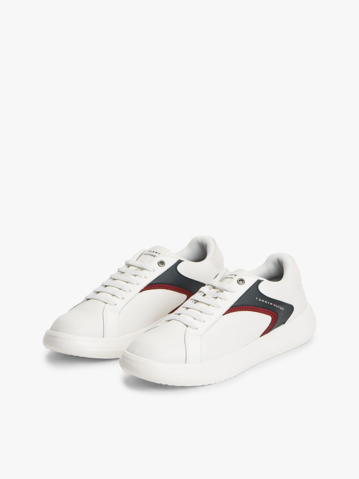 Leather Cupsole Sneaker — Red/White/Blue