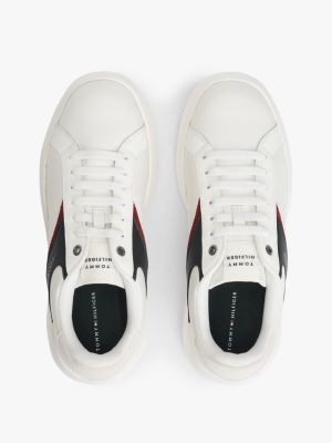 Мужские кроссовки Tommy Hilfiger Leather Cupsole, цвет: Красный / Белый — фото 3