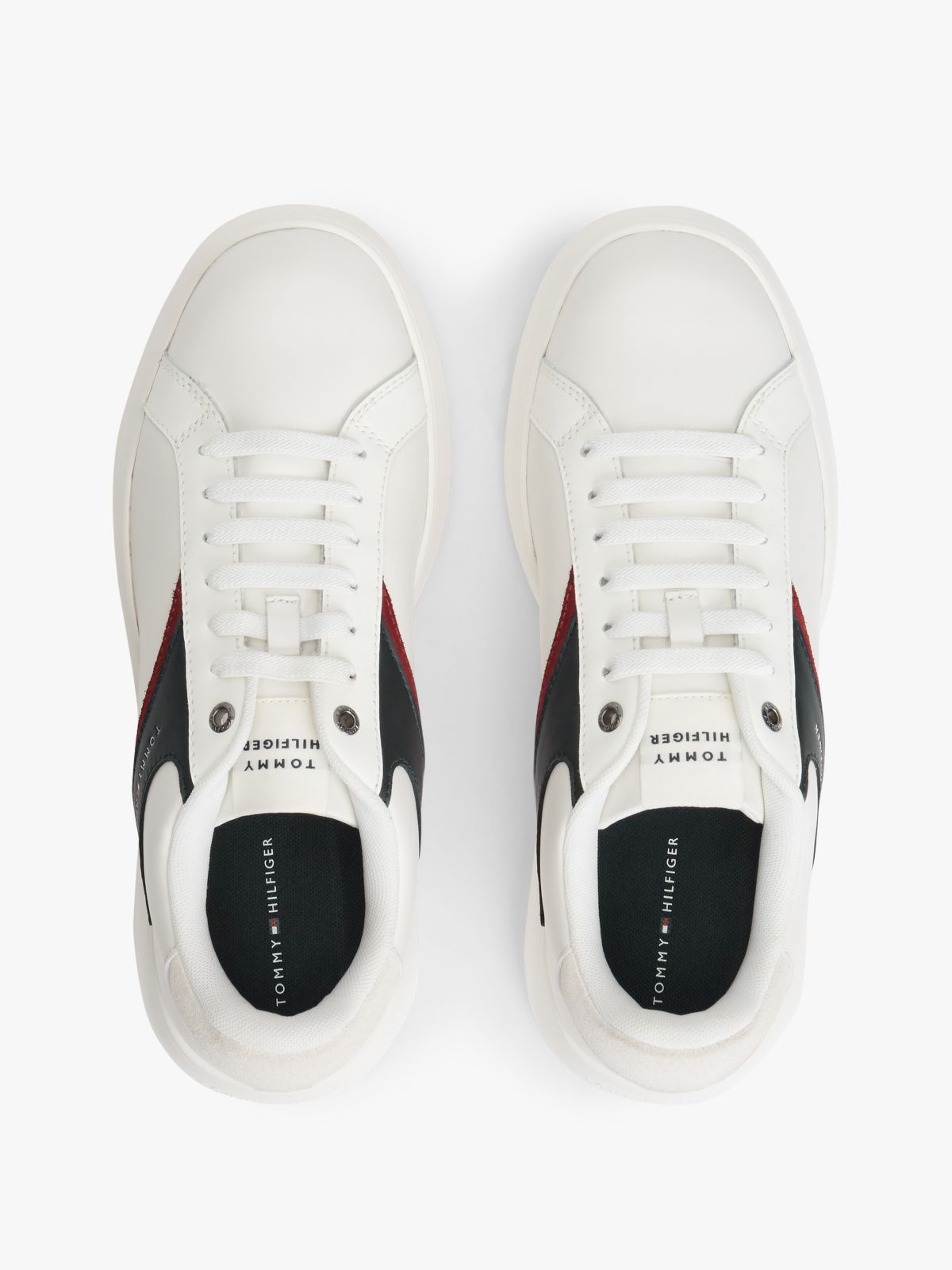 Leather Cupsole Sneaker — Red/White/Blue