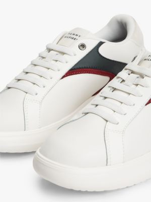 Мужские кроссовки Tommy Hilfiger Leather Cupsole, цвет: Красный / Белый — фото 6