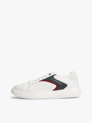 Мужские кроссовки Tommy Hilfiger Leather Cupsole, цвет: Красный / Белый — фото 7