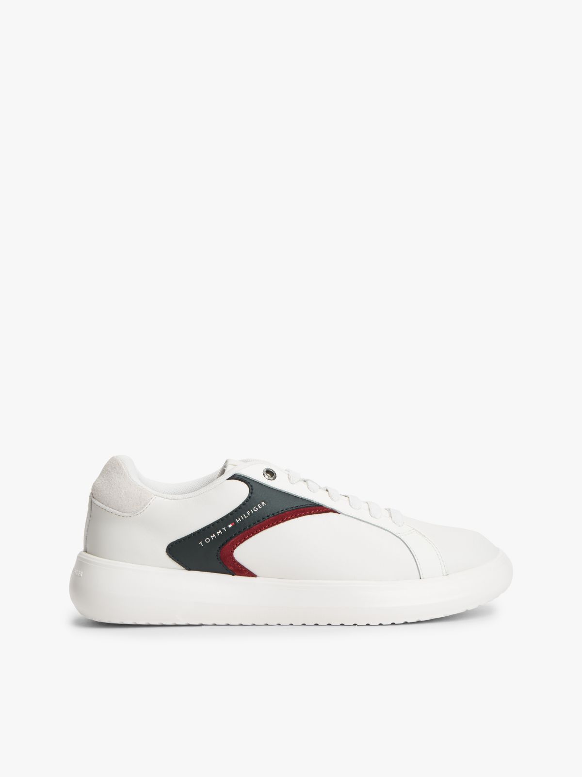 Leather Cupsole Sneaker — Red/White/Blue