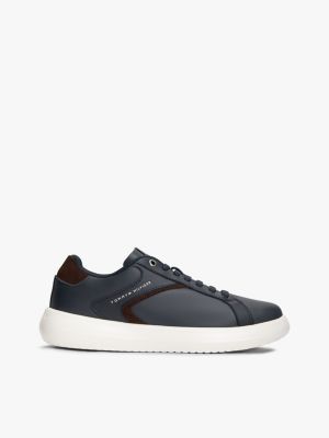 Leather Cupsole Sneaker, Navy