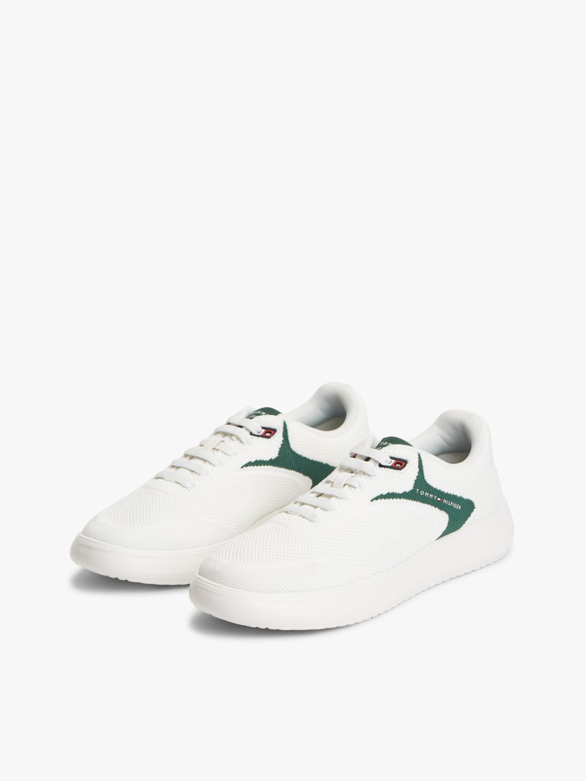 Knit Cupsole Sneaker — Ecru/Street Green