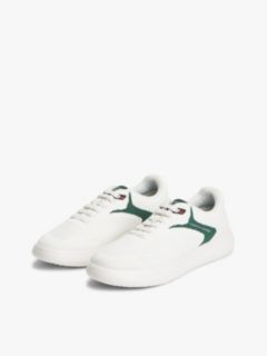 Knit Cupsole Sneaker — Ecru/Street Green 2