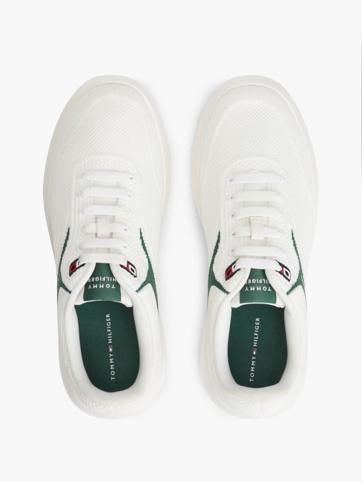 Knit Cupsole Sneaker — Ecru/Street Green