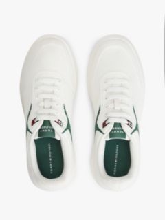Knit Cupsole Sneaker — Ecru/Street Green 3