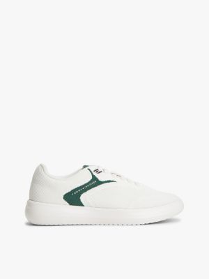 Knit Cupsole Sneaker, Ecru/Street Green