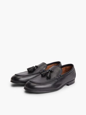Мужские туфли Tommy Hilfiger Flexible Leather Tassel Loafer, цвет: Чёрный — фото 2