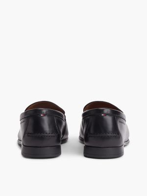 Мужские туфли Tommy Hilfiger Flexible Leather Tassel Loafer, цвет: Чёрный — фото 4