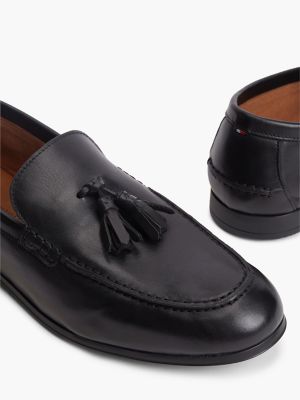 Мужские туфли Tommy Hilfiger Flexible Leather Tassel Loafer, цвет: Чёрный — фото 6