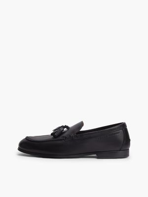 Мужские туфли Tommy Hilfiger Flexible Leather Tassel Loafer, цвет: Чёрный — фото 7