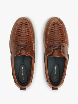 Мужские туфли Tommy Hilfiger Woven Leather Boat, цвет: Имбирный глиняный — фото 3