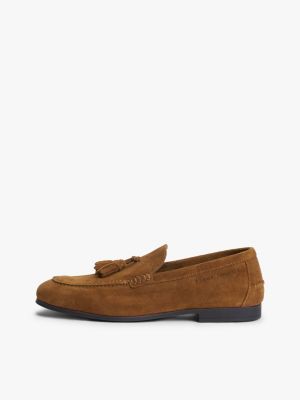 Мужские туфли Tommy Hilfiger Flexible Suede Tassel Loafer, цвет: Кокосовый — фото 7