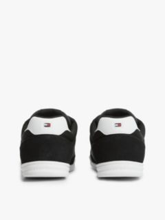 Mixed-Media Low-Top Cupsole Sneaker — Black 4