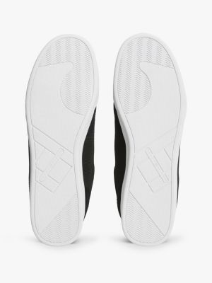 Мужские кроссовки Tommy Hilfiger Mixed-Media Low-Top Cupsole, цвет: Чёрный — фото 5