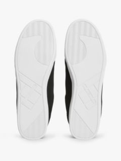 Mixed-Media Low-Top Cupsole Sneaker — Black 5