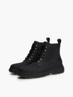 Waterproof Leather Duck Boot — Black 2