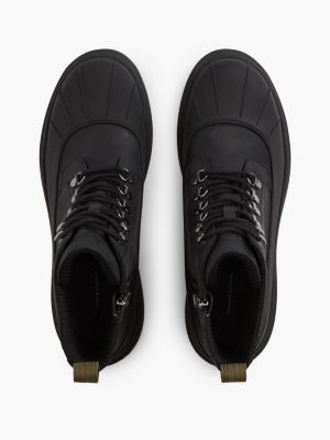 Мужские ботинки Tommy Hilfiger Waterproof Leather Duck Boot, цвет: Чёрный — фото 3