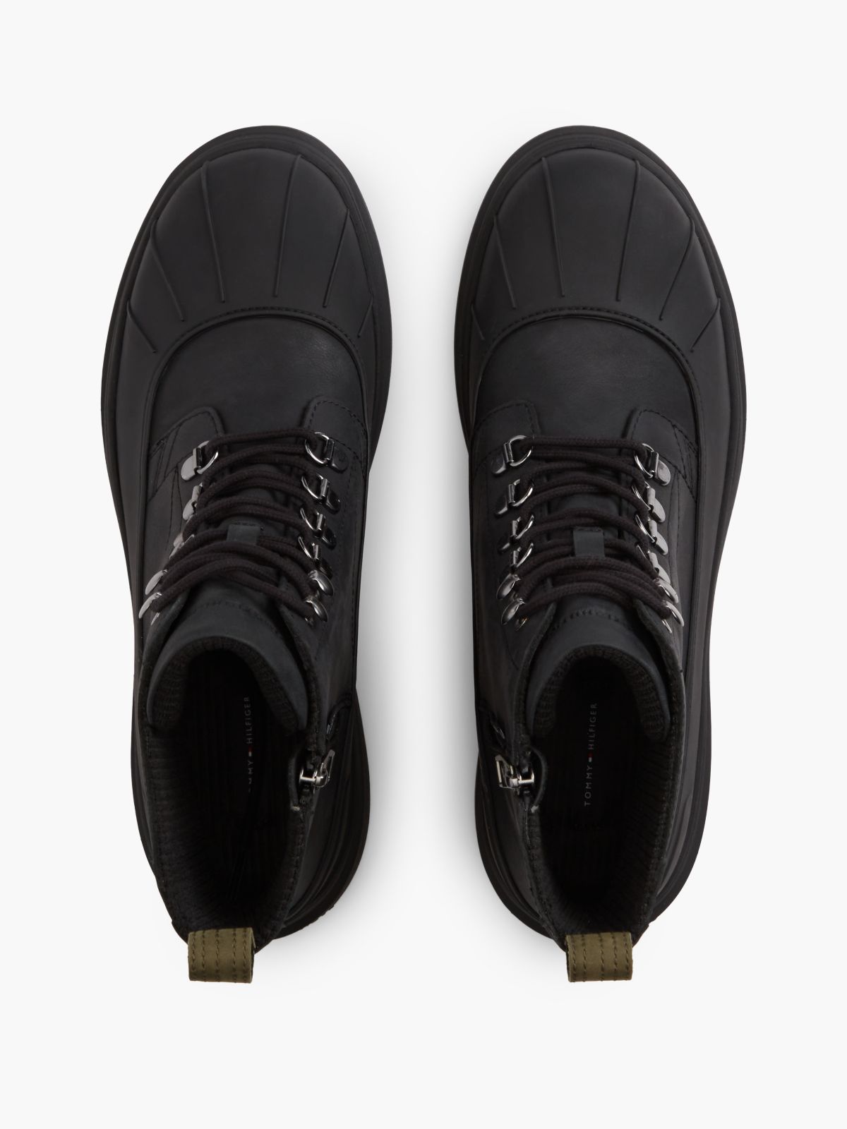 Waterproof Leather Duck Boot — Black