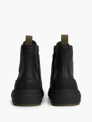 Мужские ботинки Tommy Hilfiger Waterproof Leather Duck Boot, цвет: Чёрный — фото 4