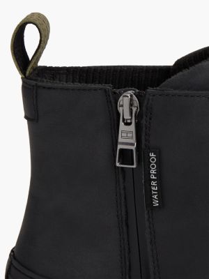 Мужские ботинки Tommy Hilfiger Waterproof Leather Duck Boot, цвет: Чёрный — фото 6