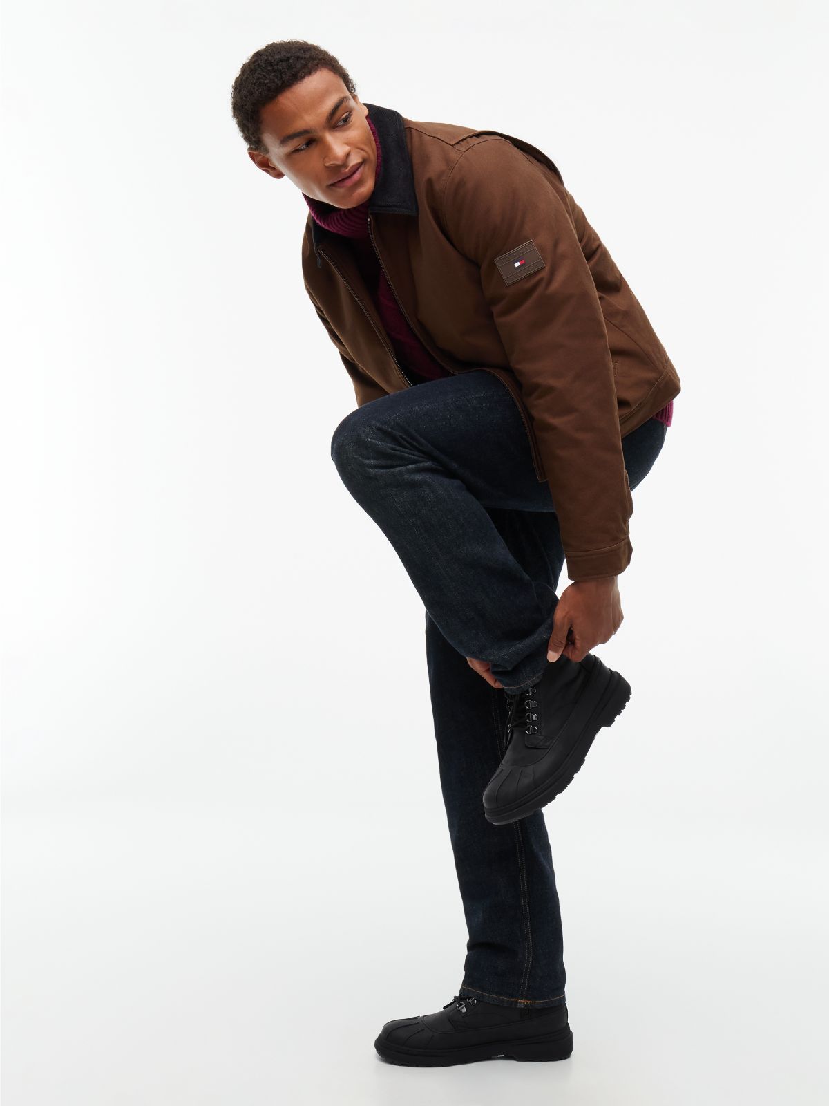 Waterproof Leather Duck Boot — Black