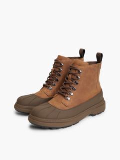 Waterproof Leather Duck Boot — Winter Cognac 2