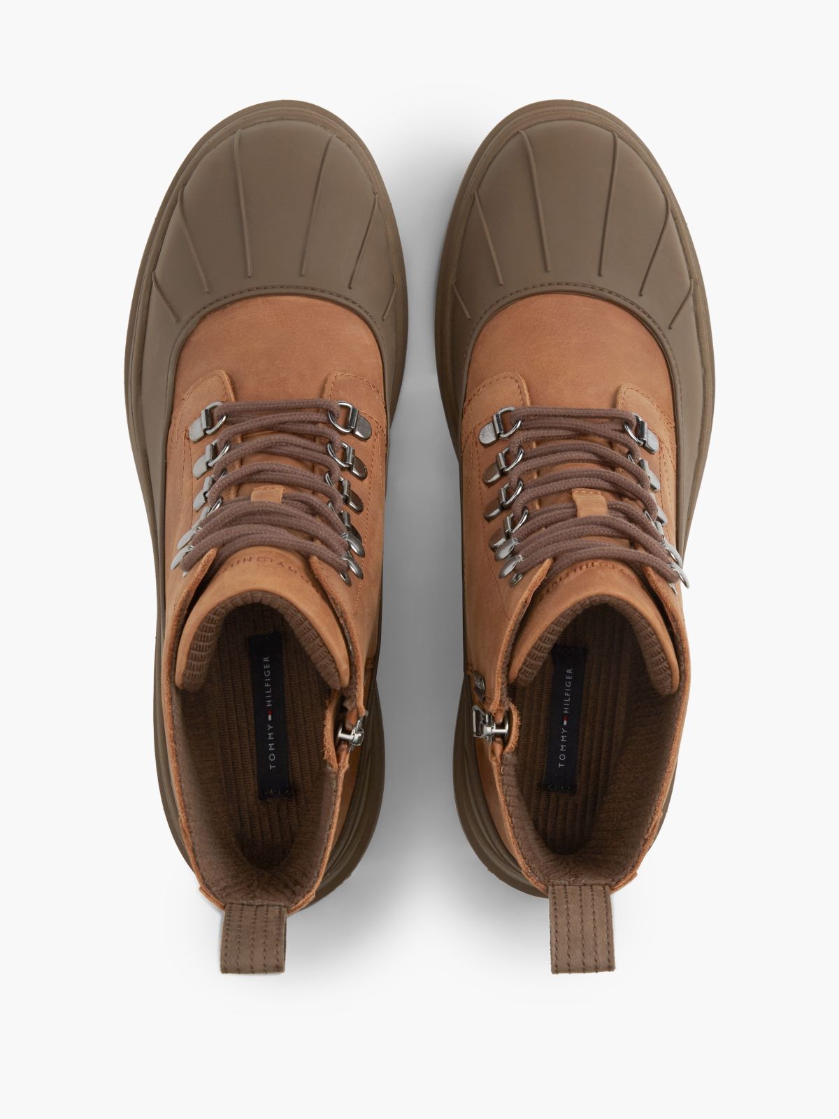 Waterproof Leather Duck Boot — Winter Cognac