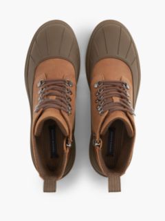 Waterproof Leather Duck Boot — Winter Cognac 3