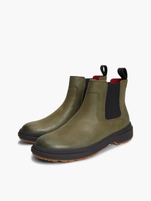 Мужские ботинки Tommy Hilfiger Leather Chelsea Boot, цвет: Платиновый оливковый — фото 2