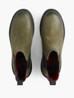 Мужские ботинки Tommy Hilfiger Leather Chelsea Boot, цвет: Платиновый оливковый — фото 3